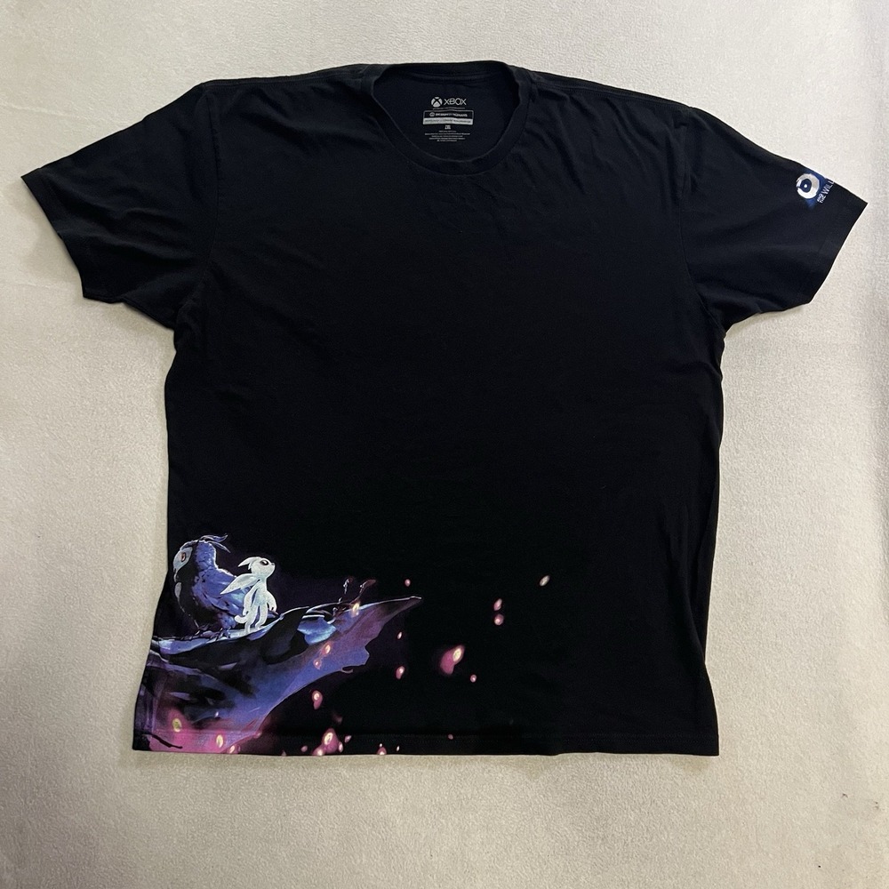 XBOX Ori And The Will Of The Wisps Shirt Mens Size 2XL Blue Video Game Promo Tee